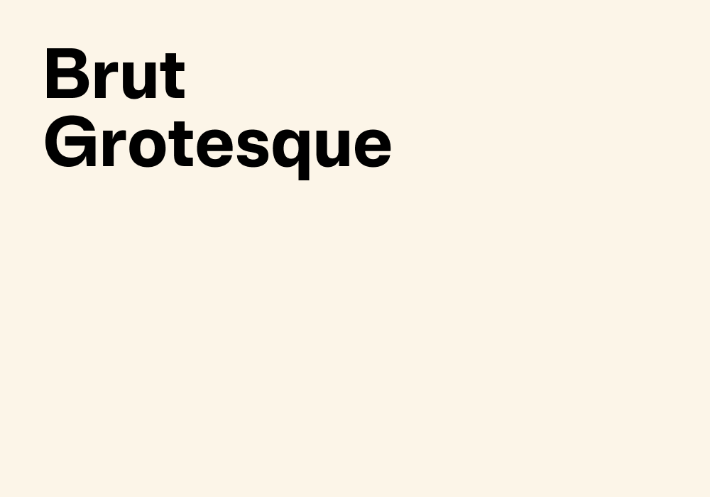 Il carattere tipografico Brut Grotesque di Bureau Brut