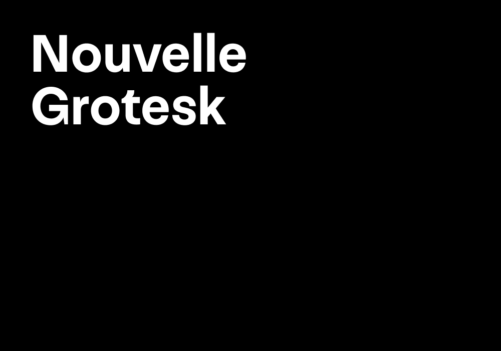 Il carattere tipografico Nouvelle Grotesque di Nouvelle Noire