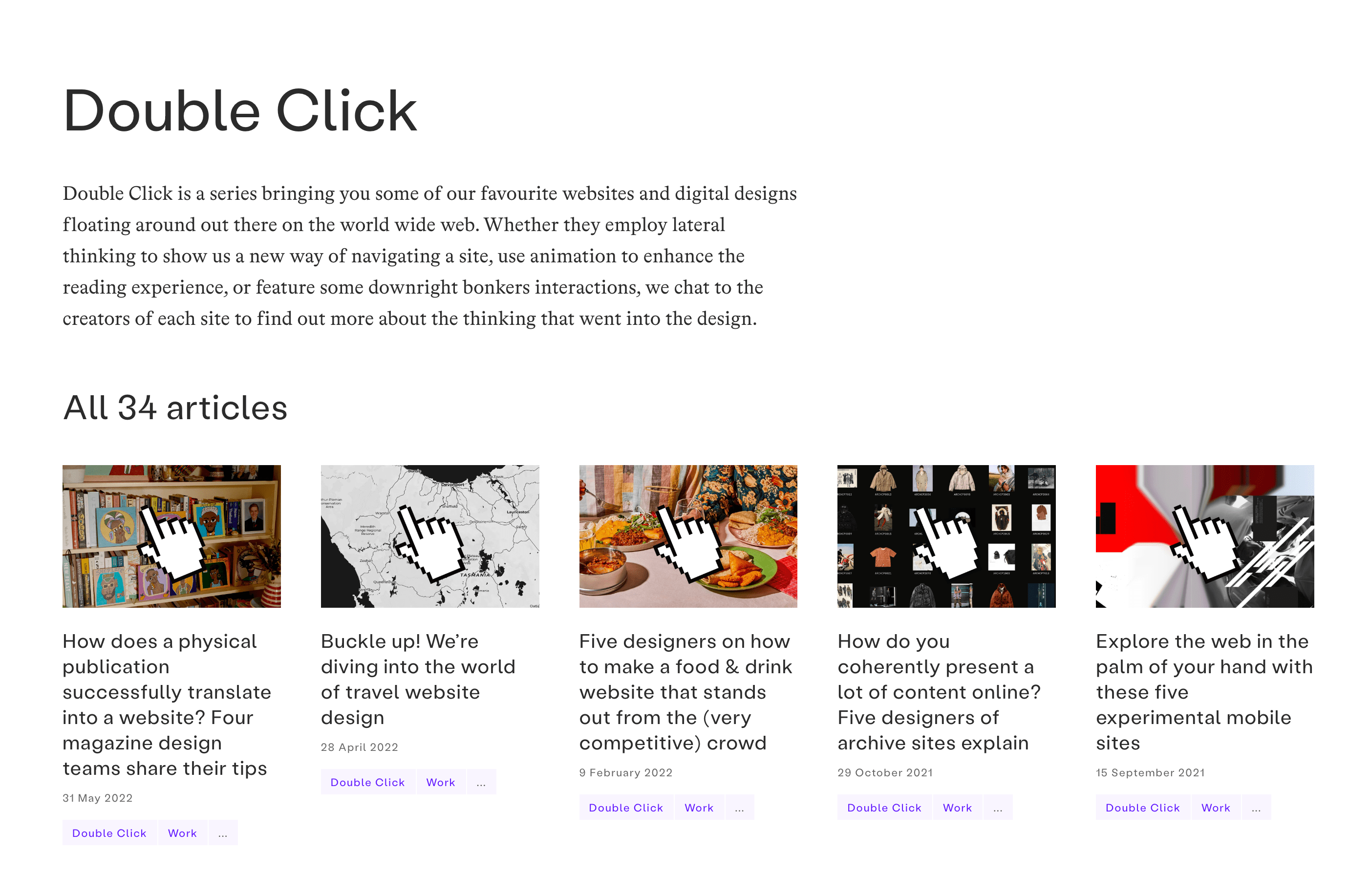Archivio della serie Double Click di It’s Nice That