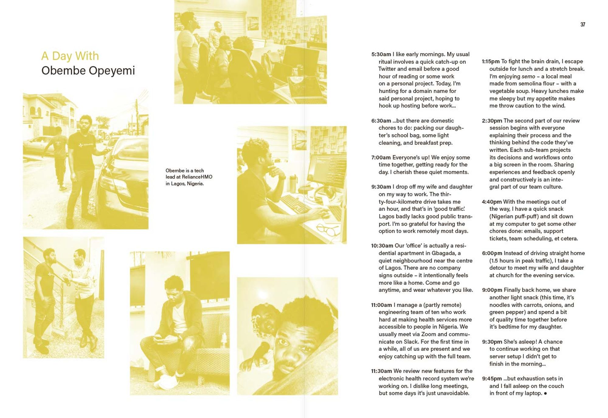 Rubrica A Day With della rivista Offscreen