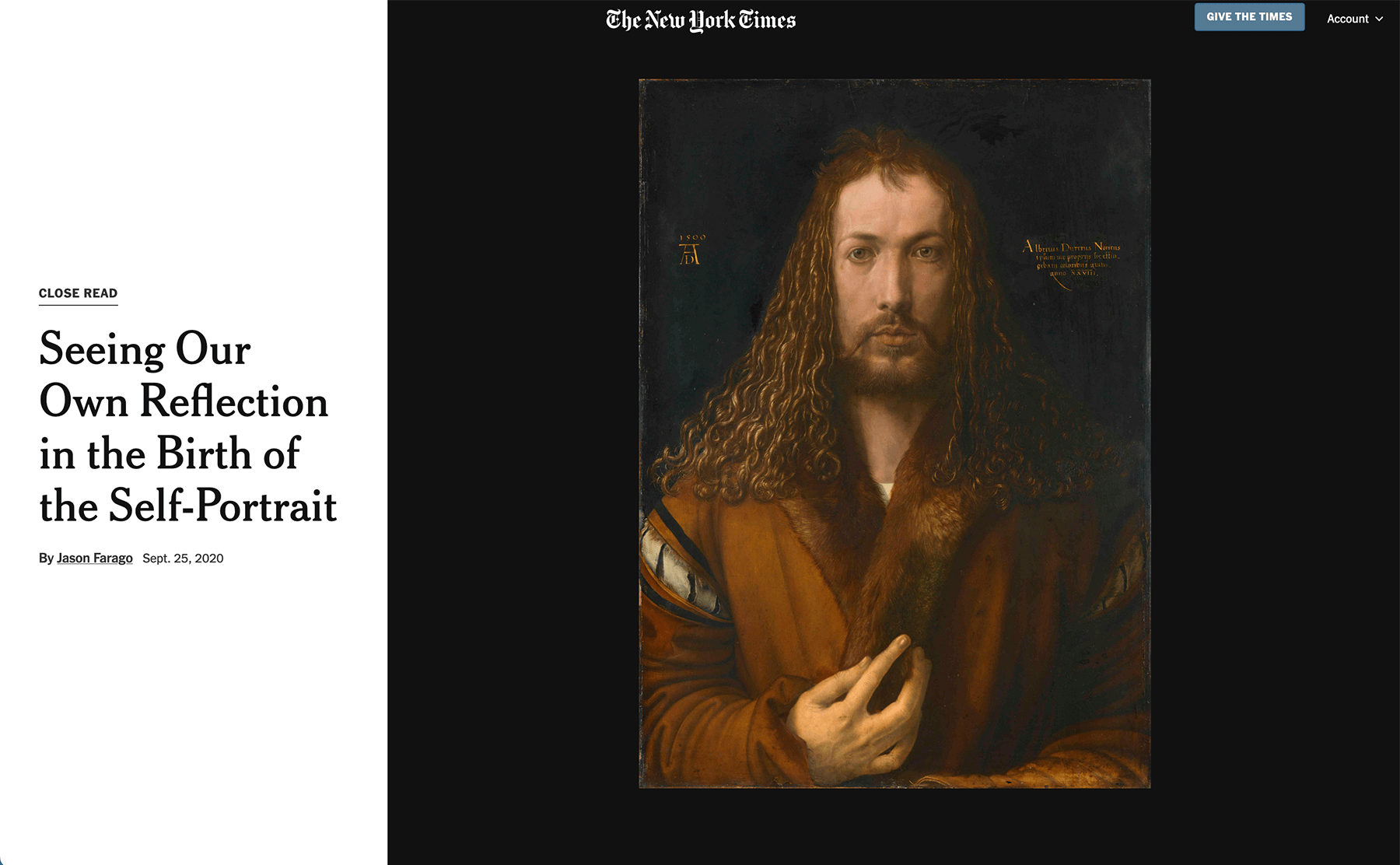 Esempio di articolo interattivo Close Read del New York Times