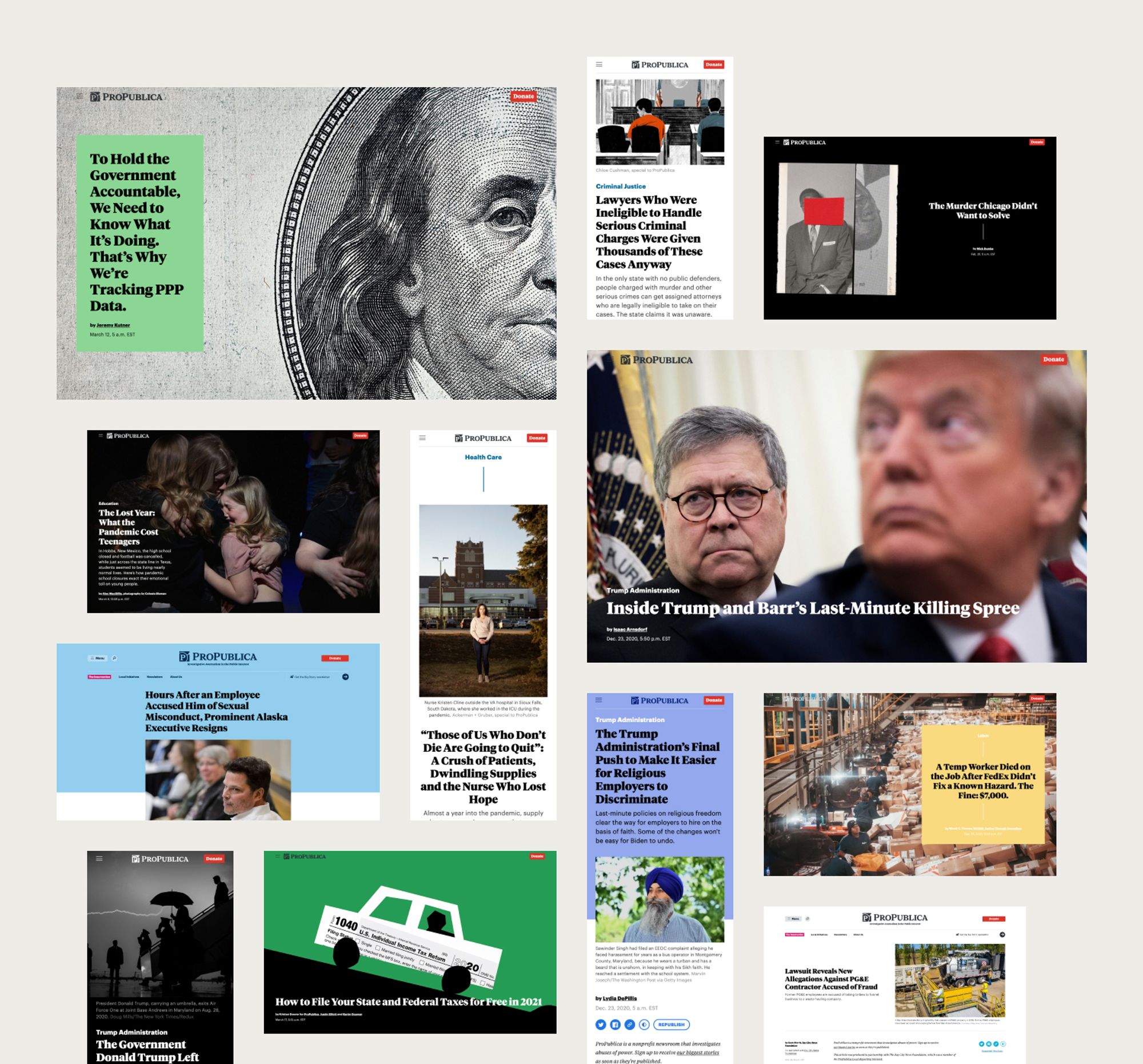 Redesign della pagina articolo di ProPublica