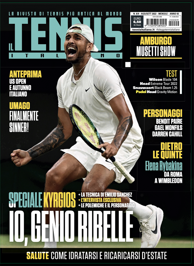 Copertina della versione italiana di Tennis Magazine